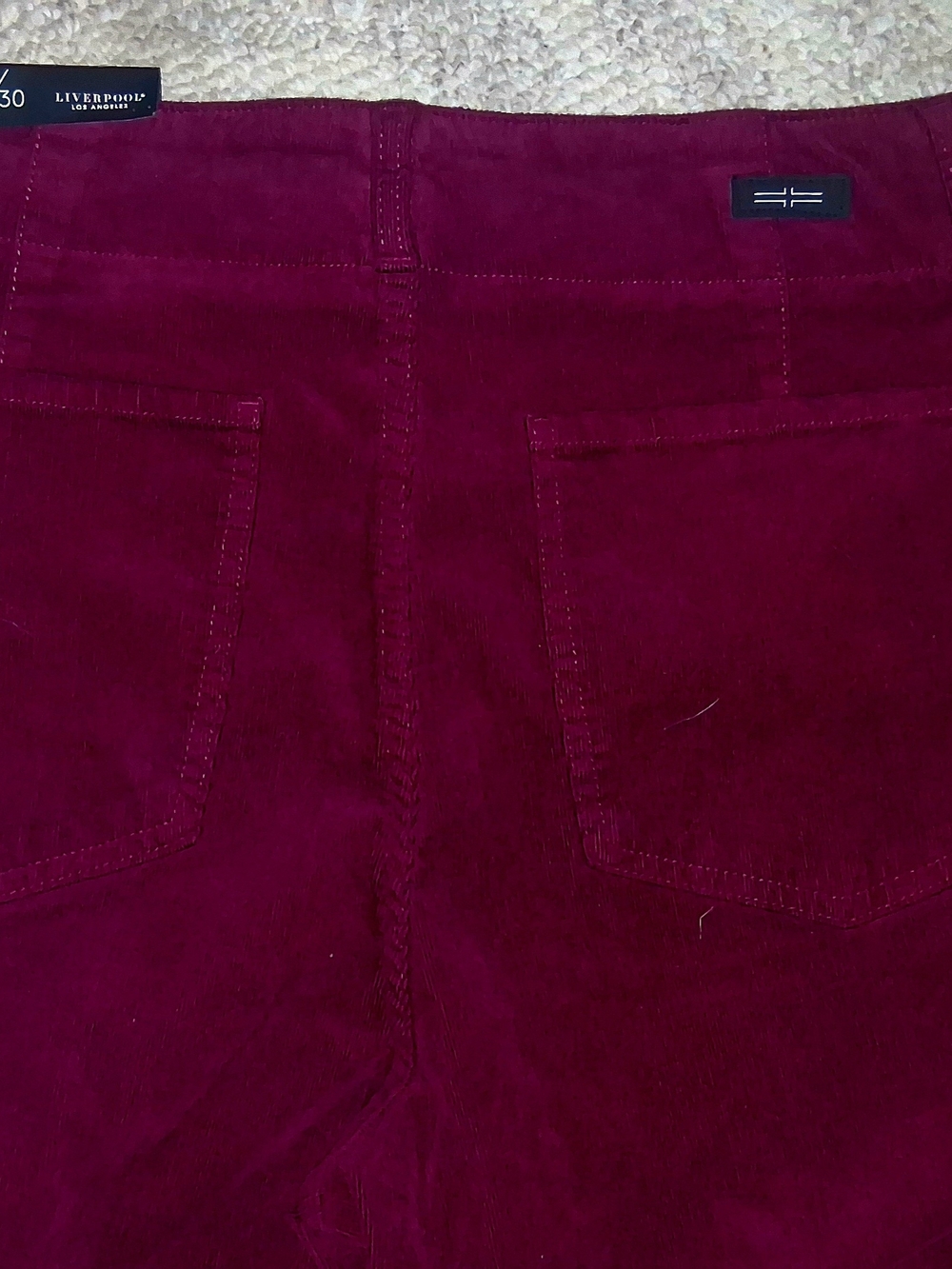 Liverpool Jeans Company Wide-Leg Corduroy Jeans in Deep Wine - Picture 10 of 10